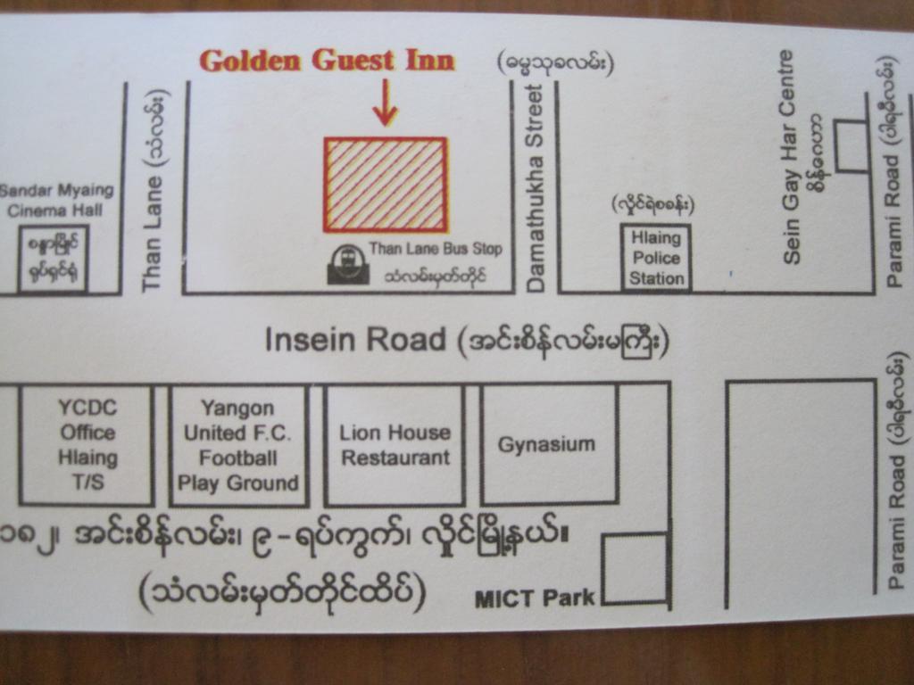 Golden Guest Inn Yangon Luaran gambar